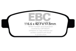 Alternative view of DP42066R EBC Yellowstuff Street and Track Brake Pad Set [Rear]