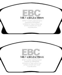 EBC Greenstuff 2000 Brake Pad Set (FRONT) DP22067 - Image 2