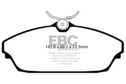 EBC Ultimax OEM Replacement Brake Pad Set DPX2072 [Front] - Image 2