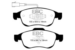 EBC Greenstuff 2000 Brake Pad Set (FRONT) DP22078 - Image 2