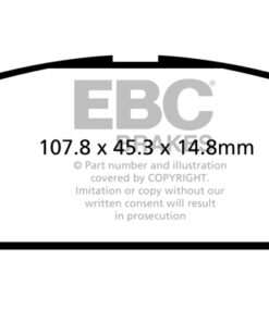 EBC Ultimax OEM Replacement Brake Pad Set DPX2104 [Front] - Image 2