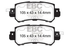 DP42135R EBC Yellowstuff Street and Track Brake Pad Set [Rear] - Image 2