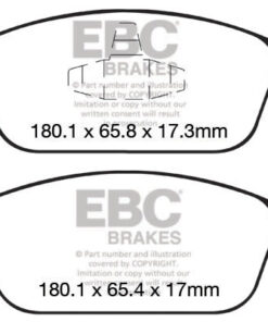 EBC Greenstuff 2000 Brake Pad Set (FRONT) DP22145 - Image 2