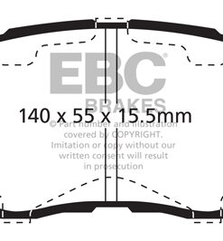 Alternative view of EBC Ultimax OEM Replacement Brake Pad Set DPX2175 [Front]