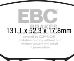 EBC Ultimax OEM Replacement Brake Pad Set DPX2211 [Front] - Image 2