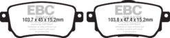 EBC Ultimax OEM Replacement Brake Pad Set DPX2219 [Rear] - Image 2