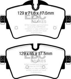 EBC Greenstuff 2000 Brake Pad Set (FRONT) DP22227 - Image 2