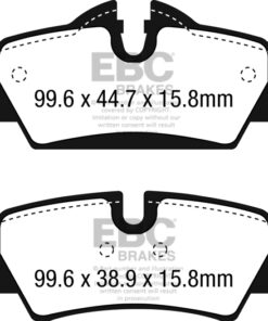 DP42228R EBC Yellowstuff Street and Track Brake Pad Set [Rear] - Image 2