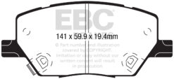 Alternative view of EBC Greenstuff 2000 Brake Pad Set (FRONT) DP22239