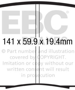 EBC Greenstuff 2000 Brake Pad Set (FRONT) DP22239 - Image 2