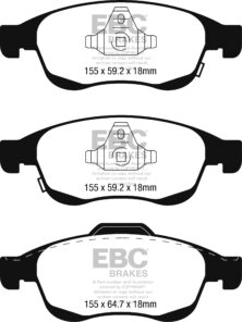 EBC Ultimax OEM Replacement Brake Pad Set DPX2247 [Front] - Image 2