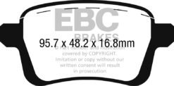EBC Ultimax OEM Replacement Brake Pad Set DPX2249 [Rear] - Image 2