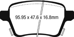 EBC Ultimax OEM Replacement Brake Pad Set DPX2250 [Rear] - Image 2