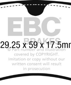 DP42254R EBC Yellowstuff Street and Track Brake Pad Set [Rear] - Image 2