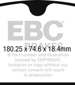 EBC Ultimax OEM Replacement Brake Pad Set DPX2260 [Front] - Image 2
