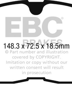 EBC Greenstuff 2000 Brake Pad Set (FRONT) DP22265 - Image 2