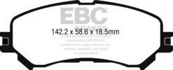 EBC Ultimax OEM Replacement Brake Pad Set DPX2272 [Front] - Image 2