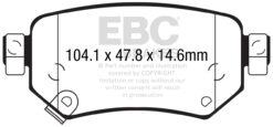 DP42287R EBC Yellowstuff Street and Track Brake Pad Set [Rear] - Image 2