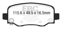 EBC Ultimax OEM Replacement Brake Pad Set DPX3031 [Rear] - Image 2