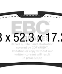 DP43037R EBC Yellowstuff Street and Track Brake Pad Set [Rear] - Image 2