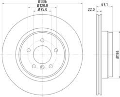 EBC Premium Brake Rotors - D1361 - Image 2