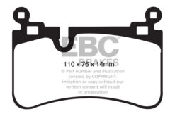 DP41839R EBC Yellowstuff Street and Track Brake Pad Set [Rear] - Image 2