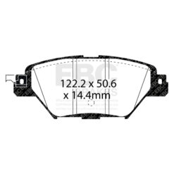 DP43083R EBC Yellowstuff Street and Track Brake Pad Set [Rear] - Image 2