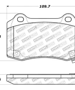 Alternative view of Stoptech Sport Brake Pads - 309.10530