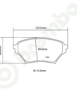 Brembo HP2000 Brake Pad Set 07.B314.07 [Front] - Image 2