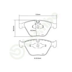 Brembo HP2000 Replacement Brake Pad Set 07.B314.35 [Front] - Image 3