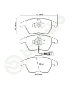 Brembo HP2000 Brake Pad Set 07.B314.52 [Front] - Image 2