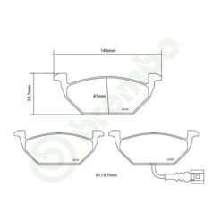 Brembo HP2000 Brake Pad Set 07.B314.53 [Front] - Image 2