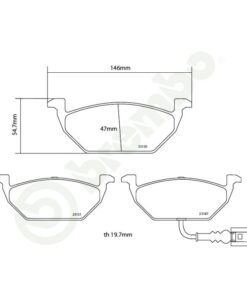 Brembo HP2000 Brake Pad Set 07.B314.53 [Front] - Image 2