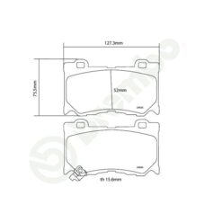 Brembo HP2000 Brake Pad Set 07.B314.75 [Front] - Image 2