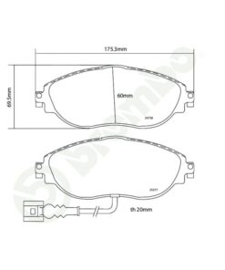 Brembo HP2000 Brake Pad Set 07.B314.81 [Front] - Image 2