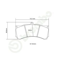Alternative view of Brembo HP2000 Brake Pad Set 07.B314.91 [Front]