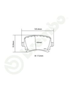 Brembo HP2 Performance Brake Pads 07.B315.22 [Rear] - Image 2