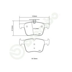 Alternative view of Brembo HP2 Performance Brake Pads 07.B315.42 [Rear]