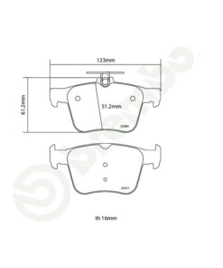 Brembo HP2 Performance Brake Pads 07.B315.42 [Rear] - Image 2