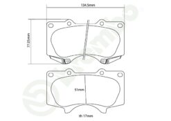 Alternative view of Brembo HP2 Brake Pad Set 07.D435.34 [Front]