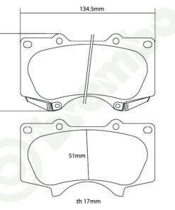 Alternative view of Brembo HP2 Brake Pad Set 07.D435.34 [Front]