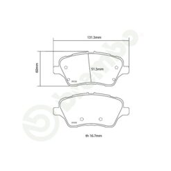 Brembo HP2000 Brake Pad Set 07.D435.70 [Front] - Image 2