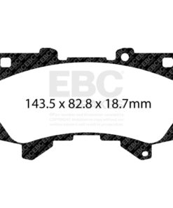 Alternative view of DP42460R EBC Yellowstuff Street and Track Brake Pad Set [Front]