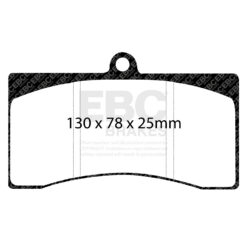 DP4011R EBC Yellowstuff Street and Track Brake Pad Set [Rear] - Image 2