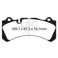 Alternative view of DP4071R EBC Yellowstuff Street and Track Brake Pad Set [Front]