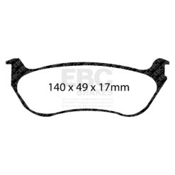 EBC Greenstuff 2000 Brake Pad Set (REAR) DP21626 - Image 2