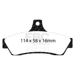 Alternative view of DP41711R EBC Yellowstuff Street and Track Brake Pad Set [Rear]