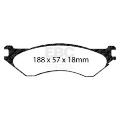 Alternative view of DP41729R EBC Yellowstuff Street and Track Brake Pad Set [Rear]
