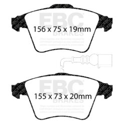 DP41935R EBC Yellowstuff Street and Track Brake Pad Set [Front] - Image 2