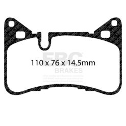 DP42117R EBC Yellowstuff Street and Track Brake Pad Set [Rear] - Image 2